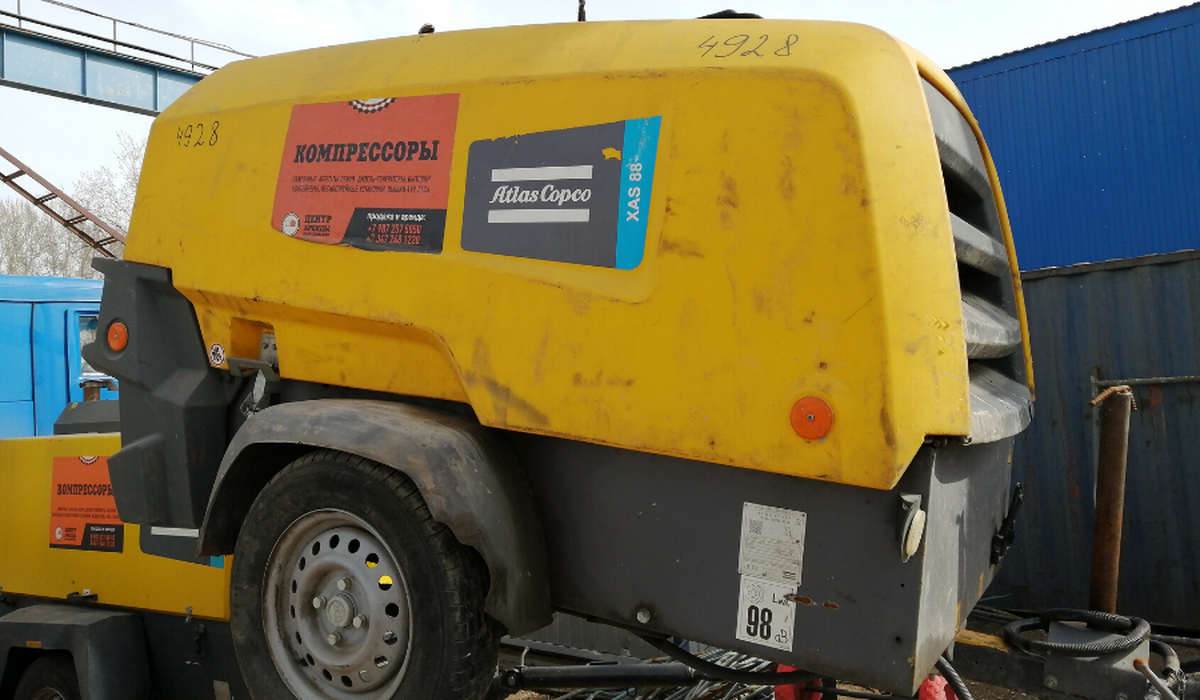 Дизельный компрессор Atlas Copco XAS88КD SQE, 5 м3/мин, 7 бар, б/у