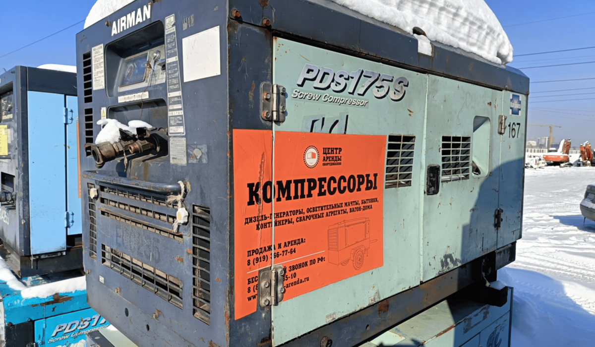 Дизельный компрессор Airman PDS175SC, 5 м3/мин, 7 бар, б/у